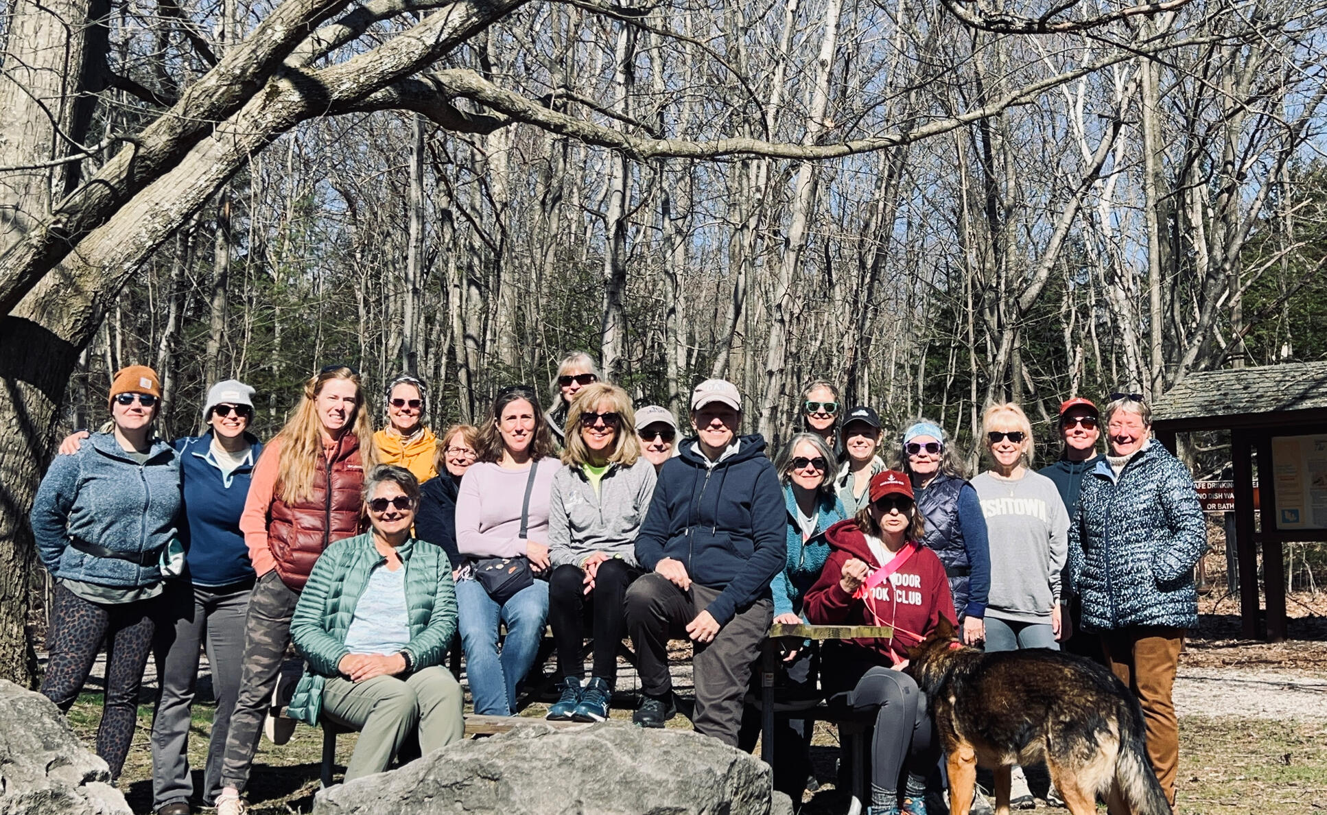 Outdoor Book Club women group photo.
